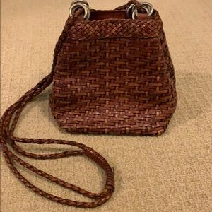 LJS Collection vintage woven crossbody bag